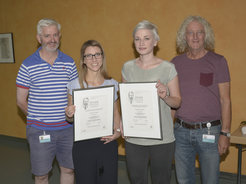 Von links nach rechts: Dr. John Lunn, Dr. Corina M. Fusari, Franziska Fichtner, Prof. Mark Stitt